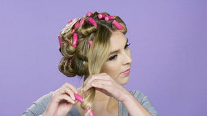 Bendy Hair Roller on hair from Salon 33 Hair Co