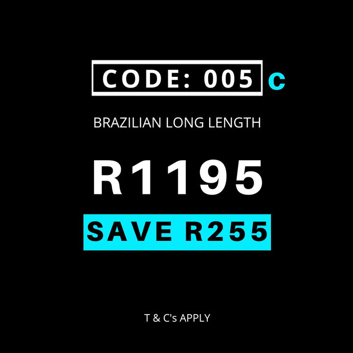 Black Friday Code 005c - Long Brasilian Taming Treatment